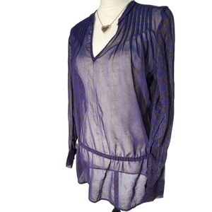 Polo Jeans Co, by Ralph Lauren, Navy Blue print Tunic. Size Medium